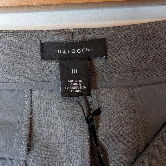 Halogen Nordstrom Grey Women's Flared Stretch Office Trouser Pants Size 10 - Picture 3 of 12